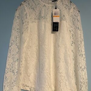 Cable & Gauge White Lace Blouse